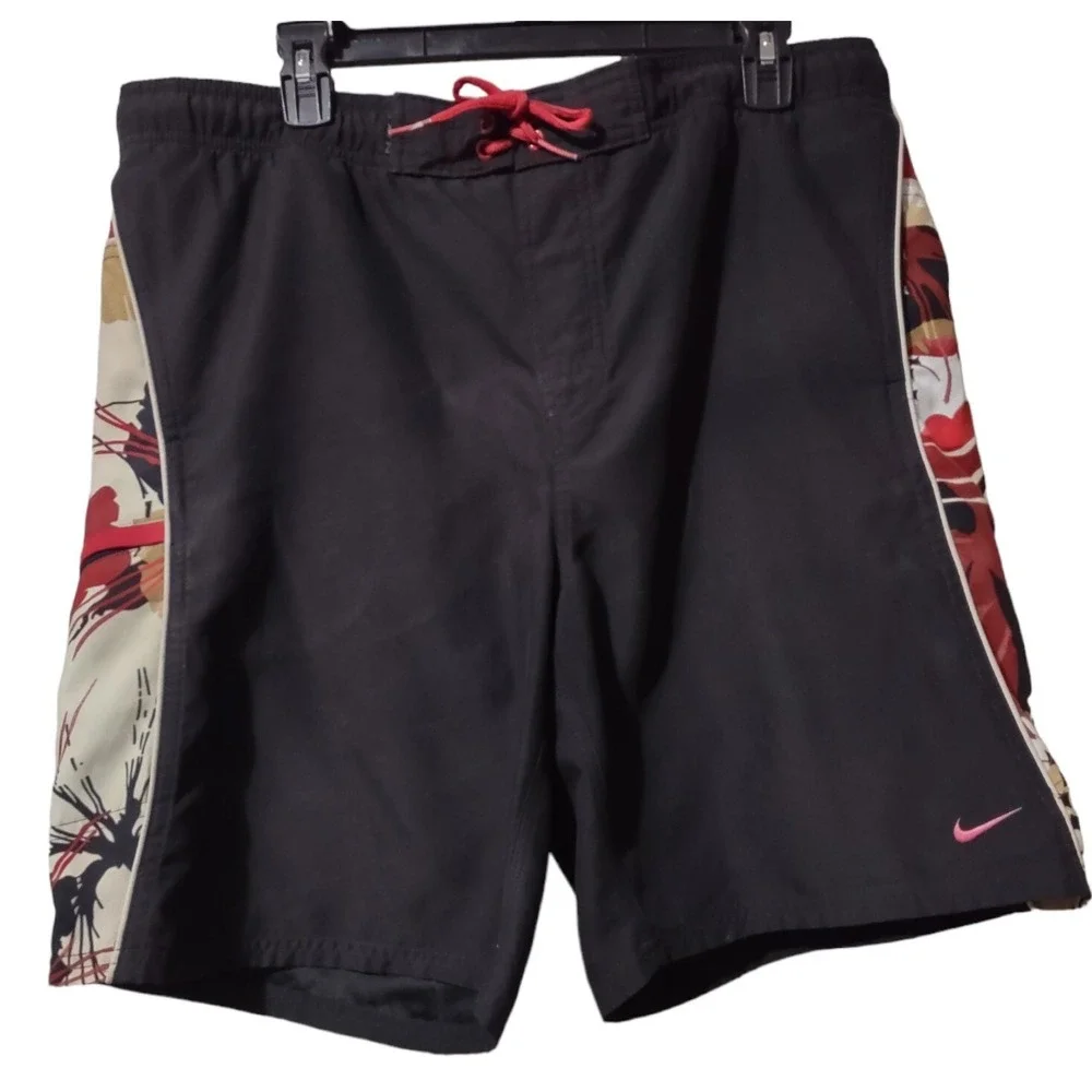 Swimsuit Nike M 32/34 Mens Swimwear Bathing Suit Surf‎ Gorp Core Black Graphic